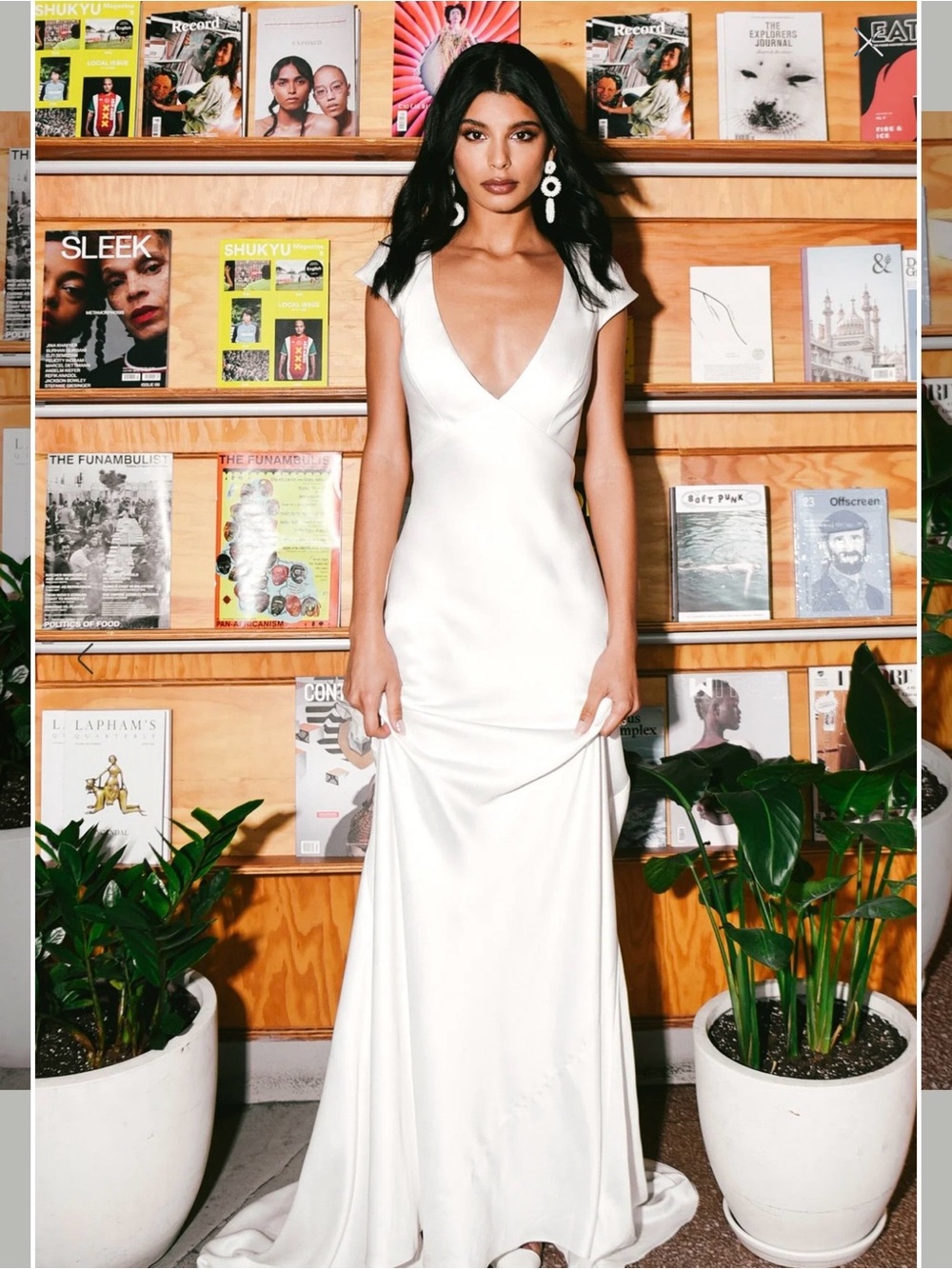 NWT Jenny Yoo Bronwyn Ivory Luxe Satin Wedding Dress Size 8 Bridal Gown